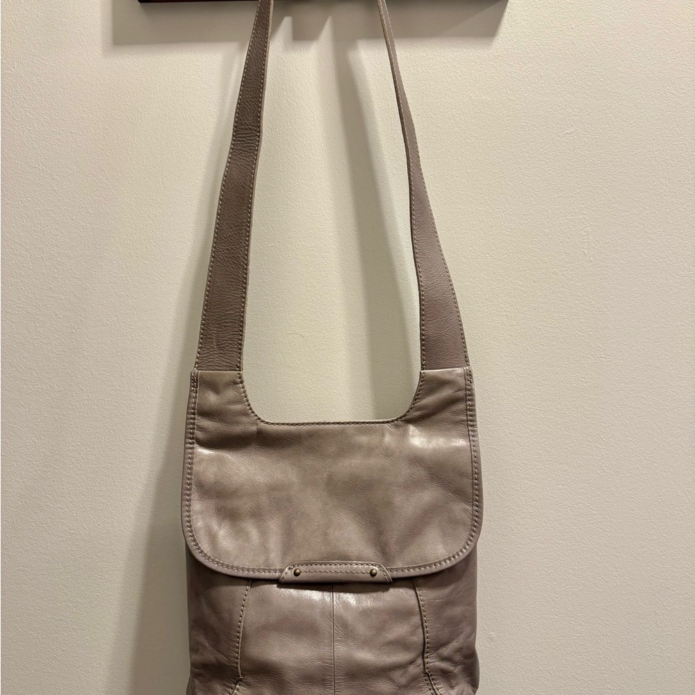 HOBO Gray with interior Geometric Orange and Blue Bag - Picture 2 of 4